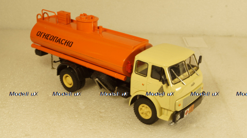 Маз-500А Бензовоз, бежевый/оранжевый, Алник43 1:43