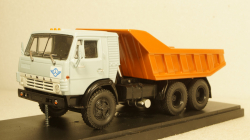 Камаз-5511 с спальником,  самосвал, серый/оранжевый, Алник43 1:43