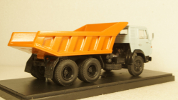 Камаз-5511 с спальником,  самосвал, серый/оранжевый, Алник43 1:43