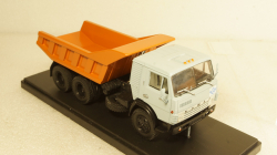 Камаз-5511 с спальником,  самосвал, серый/оранжевый, Алник43 1:43