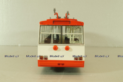 Skoda 14TR троллейбус 1980, белый/красный, Автоистория 1:43