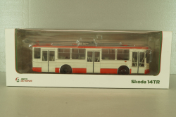 Skoda 14TR троллейбус 1980, белый/красный, Автоистория 1:43