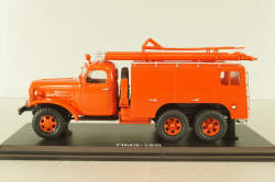 ПМЗ-16В, пожарный автомобиль на шасси Зис-151 1958, красный, SSM1574, SSM 1:43