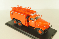 ПМЗ-16В, пожарный автомобиль на шасси Зис-151 1958, красный, SSM1574, SSM 1:43