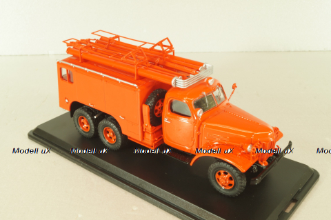 ПМЗ-16В, пожарный автомобиль на шасси Зис-151 1958, красный, SSM1574, SSM 1:43