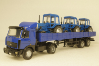 МАЗ-54329 седельный тягач с 2-х осным п/п МАЗ-93866, Студия А.В.Жуковского 1:43