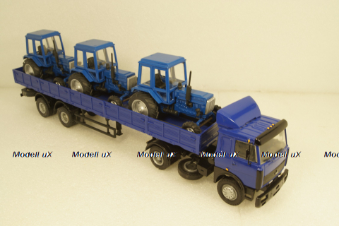 МАЗ-54329 седельный тягач с 2-х осным п/п МАЗ-93866, Студия А.В.Жуковского 1:43