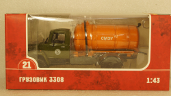 Газ-3308 Садко КО-520  зеленый/оранжевый, Алник43 1:43