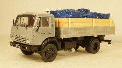 Камаз-4325 нарощенный борт с грузом ,серый, Алник43 1:43