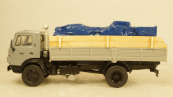 Камаз-4325 нарощенный борт с грузом ,серый, Алник43 1:43