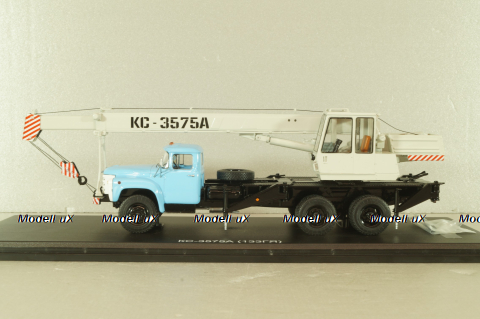 КС-3575А (133ГЯ) Автокран на шасси Зил-133ГЯ 1979, голубой/серый, SSM1609, SSM 1:43