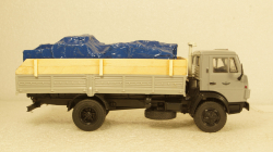 Камаз-4325 нарощенный борт с грузом ,серый, Алник43 1:43
