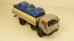 Камаз-4325 нарощенный борт с грузом ,серый, Алник43 1:43