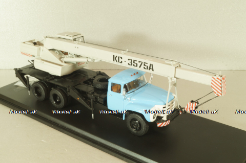 КС-3575А (133ГЯ) Автокран на шасси Зил-133ГЯ 1979, голубой/серый, SSM1609, SSM 1:43
