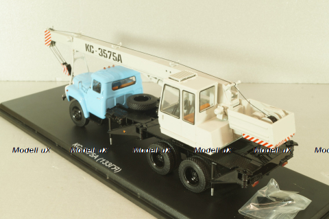 КС-3575А (133ГЯ) Автокран на шасси Зил-133ГЯ 1979, голубой/серый, SSM1609, SSM 1:43