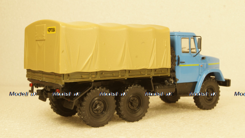 Зил-4334 с тентом синий/хаки, Алник43 1:43
