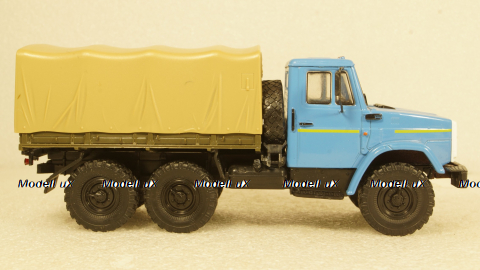 Зил-4334 с тентом синий/хаки, Алник43 1:43