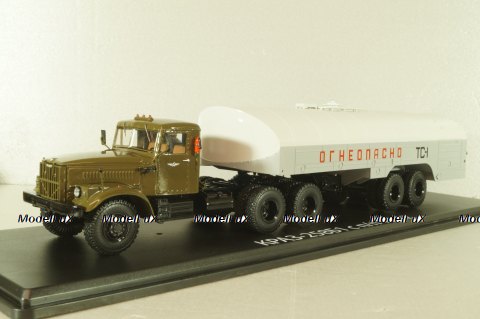 Краз-258Б1 с п/прицепом топливозаправщиком ТЗ-22, хаки/серый, SSM7071, SSM 1:43