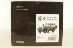 Toyota Land Cruiser 60 1981, blue, w/roof rack + (08956XBL), KYO8956XL, Kyosho 1:18