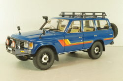 Toyota Land Cruiser 60 1981, blue, w/roof rack + (08956XBL), KYO8956XL, Kyosho 1:18