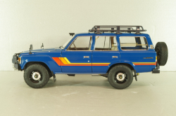 Toyota Land Cruiser 60 1981, blue, w/roof rack + (08956XBL), KYO8956XL, Kyosho 1:18
