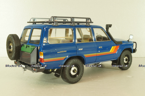 Toyota Land Cruiser 60 1981, blue, w/roof rack + (08956XBL), KYO8956XL, Kyosho 1:18