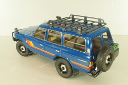 Toyota Land Cruiser 60 1981, blue, w/roof rack + (08956XBL), KYO8956XL, Kyosho 1:18