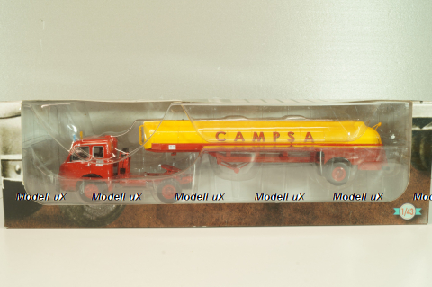 Pegasso Mofletes with semi trailer Campsa 1948, red/yellow, Semi remorque d'Exception #8, Altaya 1:43