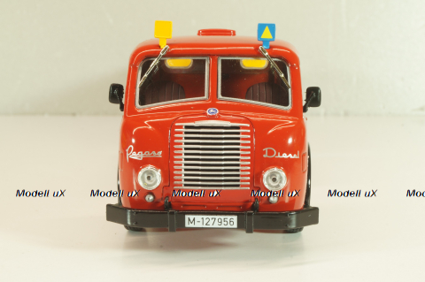 Pegasso Mofletes with semi trailer Campsa 1948, red/yellow, Semi remorque d'Exception #8, Altaya 1:43
