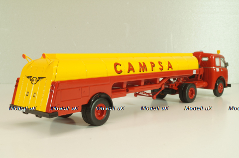 Pegasso Mofletes with semi trailer Campsa 1948, red/yellow, Semi remorque d'Exception #8, Altaya 1:43