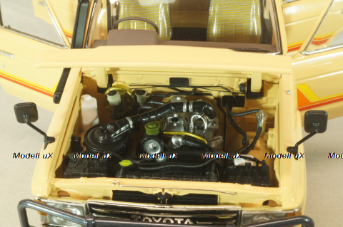 Toyota Land Cruiser 60 1981, beige, w/roof rack + (08956XBE), KYO8956XE, Kyosho 1:18