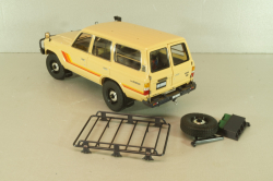 Toyota Land Cruiser 60 1981, beige, w/roof rack + (08956XBE), KYO8956XE, Kyosho 1:18