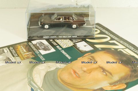Toyota Crown from movie "You only live twice" 1967, black, James Bond Modellauto Collection #56, Altaya 1:43