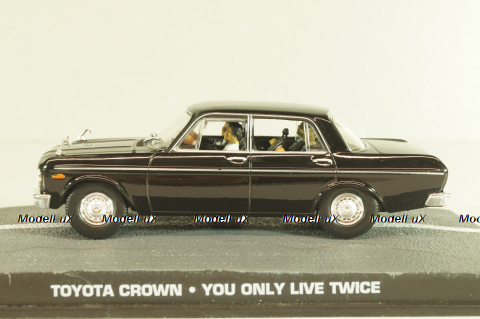 Toyota Crown from movie "You only live twice" 1967, black, James Bond Modellauto Collection #56, Altaya 1:43