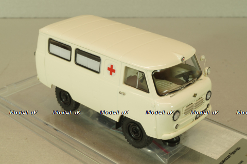 Уаз-450А, Скорая Медицинская Помощь (интерьер гражданской скорой) 1960 г, 145023, DiP Models 1:43