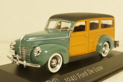 Ford De Luxe 1940, green/wood, 100 years Ford Motor Company, Minichamps 1:43