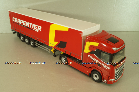 DAF XG with semi-trailer "Carpentier" 2008, red, 117898, Eligor 1:43 