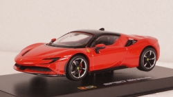 Ferrari SF90 hybrid stradale 2019 red, Burago 1:43