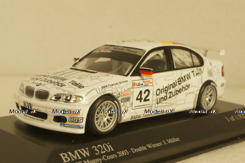 BMW 320i (E46) #42  ETCC Magny-Cours 2003, team Schnitzer, J.Müller, 400032442, Minichamps 1:43