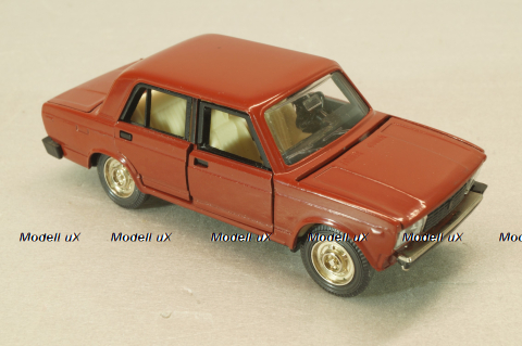 Ваз-2105 жигули, бордовая, август 1988г.,Тантал/Радон 1:43