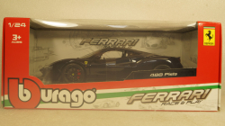 Ferrari 488 Pista, dark blue/silver, Burago 1:24