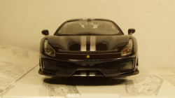 Ferrari 488 Pista, dark blue/silver, Burago 1:24