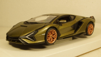 Lamborghini Sian FKP 37, matt olivee, Burago 1:24