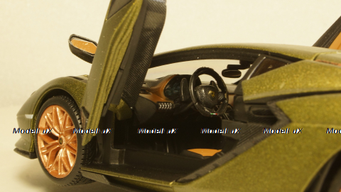 Lamborghini Sian FKP 37, matt olivee, Burago 1:24