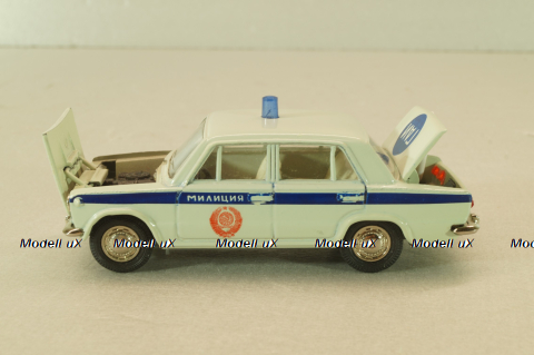 Ваз-2101 Милиция, бело-голубой, сентябрь 1990г.,  Тантал/Радон 1:43