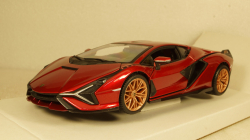 Lamborghini Sian FKP 37, metallic-red, Burago 1:24