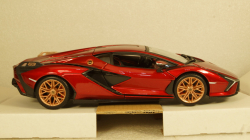 Lamborghini Sian FKP 37, metallic-red, Burago 1:24