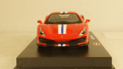 Ferrari 488 Pista year 2018 corsa red metallic, Burago 1:43