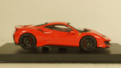 Ferrari 488 Pista year 2018 corsa red metallic, Burago 1:43