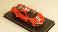 Ferrari 488 Pista year 2018 corsa red metallic, Burago 1:43